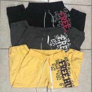 3 Pack ‘Free Hugs’ Cuff Capris